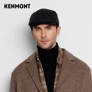 Kenmont autumn and winter hat men's duck bill woolen hat warm forward hat outdoor leisure british retro beret km-2583