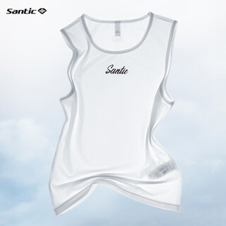 Santic cycling clothes underwear cycling quick-drying clothing basement shirt white vest s/m