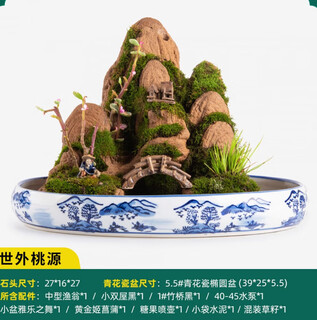 Smvp boutique indoor natural absorbent stone landscaping water stone ornaments landscape bonsai flowing water rockery micro landscape paradise (complete set)