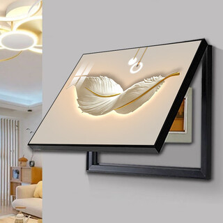 Bo naling electric meter box decorative painting distribution box blocking hanging picture restaurant electric switch box switch without punching up modern chinese style decorative painting feather 50*40 blocking 42*32