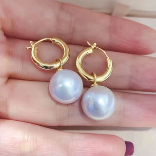 Beiyou 18k gold earring accessories can be hung with pendants and easy to remove. women’s diy empty support fashion earrings are versatile. type a (18k gold earrings) weighs about 1g.