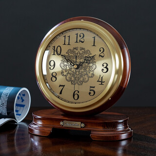 Zhizhen new chinese style home decoration living room european style antique table clock creative clock decoration home decoration retro table clock ornaments bedside clock 325 pine wood table clock-silent movement