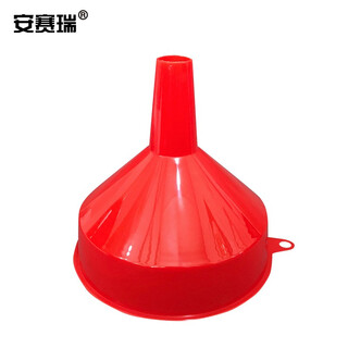 Ansery plastic funnel powder granule industrial funnel oil pot wine pot liquid dispenser diameter 15.5cm red 711541