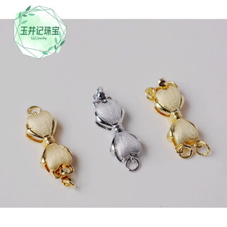 Yujingji fat donglai same style 18k gold pearl necklace buckle head gold-plated color-preserving brushed love peach heart bow buckle hand gold style single hanging 1 piece