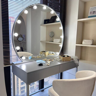 Mexueer photo studio special dressing table with light wedding photography beauty salon photo studio makeup artist studio professional two sets of 80 dressing table + side cabinet + 2 horn chairs remarks