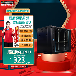 Totem bodyguard 9u server cabinet 649u thickened steel 19-inch standard government and enterprise engineering send huipai 6-port pdu 9u 600 width * 450 depth
