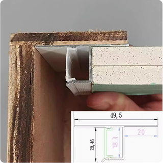 Mika leica shadow stitching line lamp extremely narrow suspended ceiling wall washer light trough bathroom ceiling closing z-shaped aluminum alloy profile double-layer pre-embedded full spectrum monochrome light strip