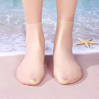 Tlxt waterproof socks, silicone foot covers, elastic snorkeling, swimming and diving socks, soft-soled wading and river-trapping socks, beach socks for men, women and children, mid-length skin color m