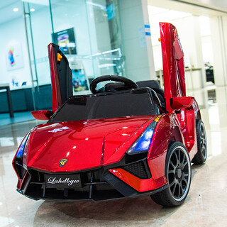 Aitong children's electric car four-wheel remote control birthday gift 1-3 years old car can sit in baby toy car boys and girls stroller flagship roasted red four-wheel drive 12v + bluetooth + leather seat