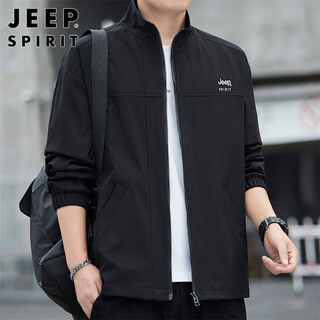 Jeep spirit jeep jacket men's assault jacket men's autumn and winter men's casual loose stand-up collar top black xl