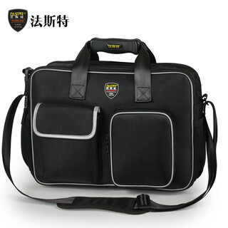 Fasite tool bag multifunctional repair kit electrician's tool bag portable electrician's bag shoulder canvas tool bag large black 1680d composite fabric