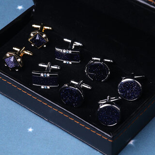 Hunting gift box set of 4 pieces french cufflinks, men's cufflinks, shirt buttons, cuff buttons sn7163 cf0264 pair of starry cufflinks set