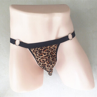 Private shang men's leopard print briefs sexy t-pants temptation t-pants large elasticity one size 170jin jin is equal to 0.5kg within