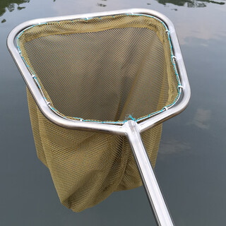 Yuxiyuan big fish copy net thickened and thickened stainless steel fishing net herring net fishing aquaculture wholesale fishing gear complete set 0.7m 40cm total length 1.1 meters with small eyes thickened cloth