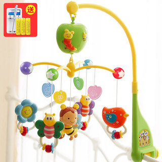 Guyu newborn baby musical rotating bed bell bedside bell baby bedside bed hanging rattle wind chime toy 0-1 years old musical rotating bed bell 3918 free charging set