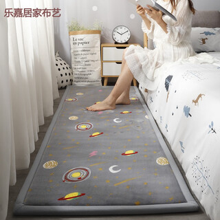 Nianjie thickened bedside carpet baby anti-fall mat bedroom living room bay window tatami children winter japanese style starry sky series - gray width 60 long 200 cm