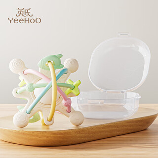 Ying's ying's manhattan hand ball teether baby teething stick chewing gum toy baby food grade silicone anti-eating hand silicone manhattan rattle soothing teether dustproof