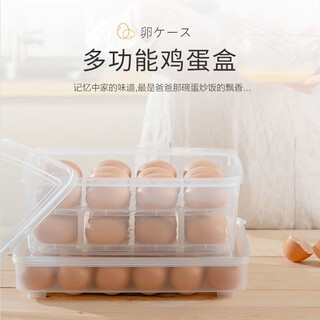 Iris refrigerator storage box food storage kitchen storage box vegetable egg storage organizing box cabinet drawer storage box popular single layer egg box (can hold 24 pieces)