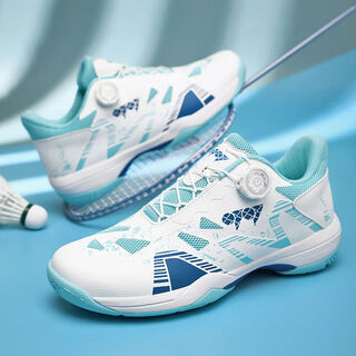 Yy third generation new yy badminton shoes for men and women with knob carbon plate shock-absorbing anti-slip competition sports shoes white light blue 36