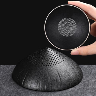 Shangyanfang creative ceramic tea filter tea filter household kung fu tea set tea leak tea filter tea filter tea pet ornaments 3 black pottery filter group-tea leak