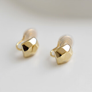Meng junchen metallic bean ear clip women's pierced mosquito coil earrings niche earrings high-end simple short style trendy