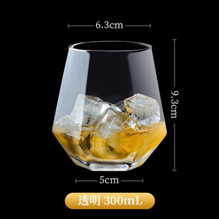 Feinasi creative whiskey glass glass foreign wine beer glass european crystal whiskey glass ins style nordic spirit glass six-sided transparent style