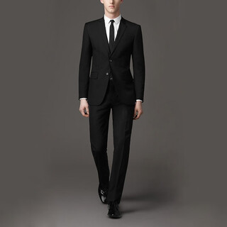 Yuanjie (door-to-door measurement) (tailor-made) hand-made tailor-made men's suit suit custom-made casual wool suit custom-made wedding dress business work clothes black supports free modification