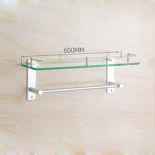 Kelaienkelaien space aluminum glass bathroom rack multi-function bathroom rack 5 series 5600 (length 600mm) - no need for punching
