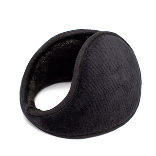 Feilanulun winter men's warm earmuffs enlarged earmuffs men's and women's ear protection earmuffs korean style ear caps plus velvet earmuffs black basic model
