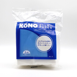 Japan imported kono/mingmen hand-brewed coffee filter paper conical v60 drip coffee filter paper 100 pieces ms-25 v01 bleached/for 2 people/100 pieces