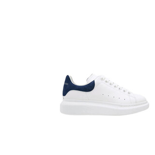 Alexander mcqueen men's lace-up white shoes wide casual sneakers white/paris blue 41 valentine's day