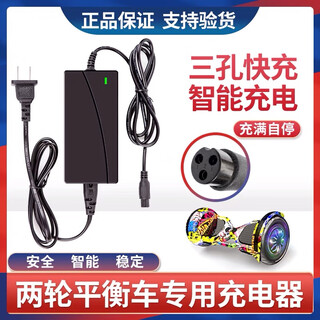 Arlang 42v1a two-wheel balance car charger lithium battery 42v2a36v universal arlang longyin aviation three-hole 42v1a balance car charger high version