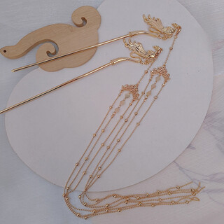 Sarala hair accessories step shake a pair of hanfu tassels super long step shake phoenix hairpin ancient style versatile sn0135 feifeng pair