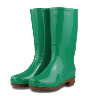 Golden oak water shoes women's solid white rain shoes women's rain boots anti-slip shoes waterproof shoes food hygiene overshoes chef outdoor shoes 028 green 37