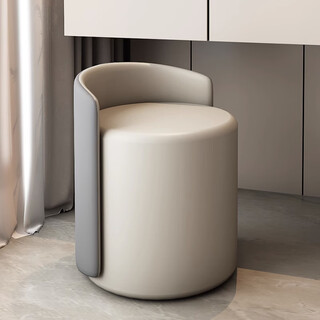Titian 2025 new high-end makeup stool chair bedroom light luxury dressing stool master bedroom dressing table stool home makeup chair simple style light gray with dark gray