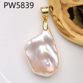 Yulong freshwater baroque shaped pearl pendant necklace aurora symphony pendant s925 silver accessories pw5839