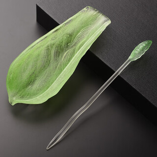 Jinge ruyi glazed tea three-piece set teaspoon teaspoon tea lotus tea pick tea set accessories kung fu tea ceremony holding tea ancient method glazed tea set