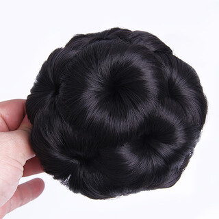 Qumeisi wig, ball, headband, hairpin, hairpin, flower bud, hair accessory, grabber style, nine-flower curls, five-color hairband, natural black
