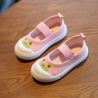 Xin yueqing kindergarten indoor shoes 2022 spring and summer new girls cloth shoes versatile white shoes soft soles comfortable for baby