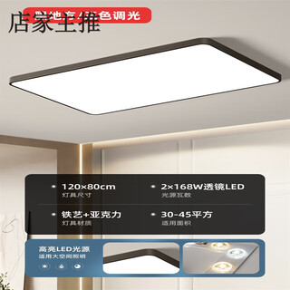 Lepptoy 1.2m*80 living room headlight led extra large extra large size 1m2 rectangular hall main light office headlight thin black place 120x80 three colors 168vv30-45 flat