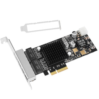 魔羯（MOGE）intel I350T4芯片PCI-E X4千兆四口服务器网卡4口POE供电网络适配器工业相机图像采集视觉 MC2268
