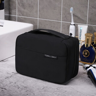 Tomill wash bag men's large capacity dry and wet separation new portable travel storage bag waterproof cosmetic bag business trip bath bag starry night - standard style - classic black - shipped from merchant warehouse