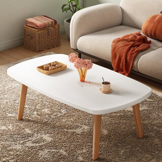 Aey folding coffee table living room household simple small apartment solid wood side table free installation easy storage small table 100*50