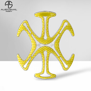 Alien snail helmet padding, anti-pressure hair, breathable, reduces odor, washable, one-size-fits-all, suitable for all helmets, yellow