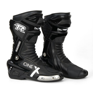 Tr motorcycle riding boots tiger road racing shoes men's anti-fall competitive track boots rally rider shoes women's four seasons x-one black 41