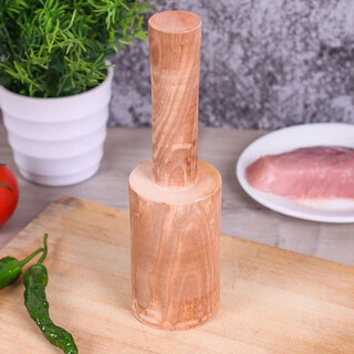 Fancychic kitchen meat chopping hammer, meat hammer, chop bones, knife back, auxiliary hammer to open chicken, chop duck, meat hammer, vegetable chopping assistance artifact, log, diameter 4cm-5cm (small)
