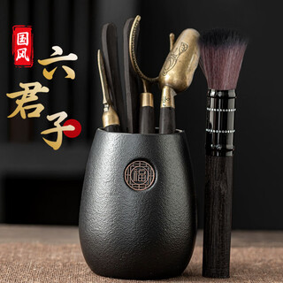Mengting (mengting) tea set accessories, tea ceremony, six gentlemen, tea knife, tea clip, needle, tweezers, brush, kung fu tea art tool set