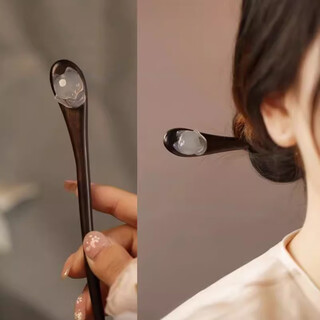 Bai shilin little fox new chinese style ancient style wooden hairpin women's horse face skirt hanfu hairpin modern simple hairpin accessories exquisite gift box