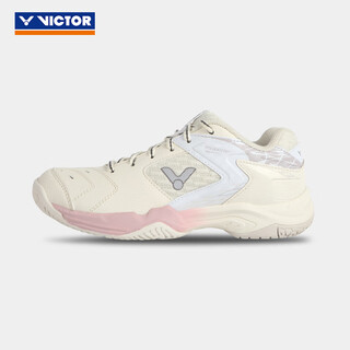 Victor 2024 new victory badminton shoes men's and women's professional training anti-slip sports shoes p9200td p9200tdf li jade lotus white/pencil pink 40 (255mm)
