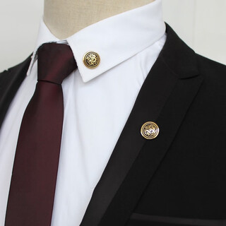 Xifei men's brooch retro pattern alloy dragon's leap badge calm gentleman short needle butterfly buckle suit overcoat clothing accessories business casual single